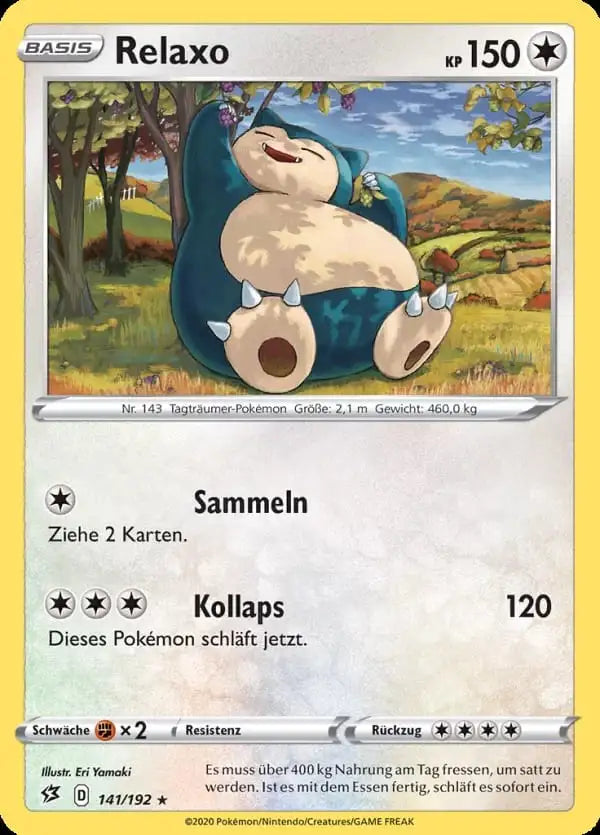 relaxo 141/192 – Pokémon Clash der Rebellen Karte