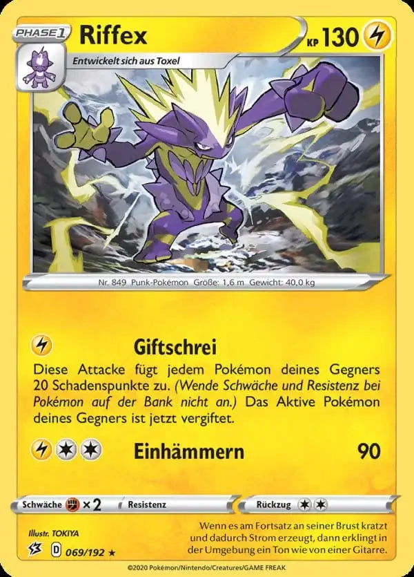 riffex 069/192 – Pokémon Clash der Rebellen Karte