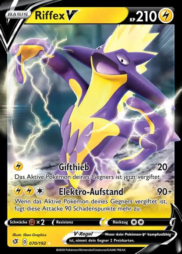 riffex v 070/192 – Pokémon Clash der Rebellen Karte