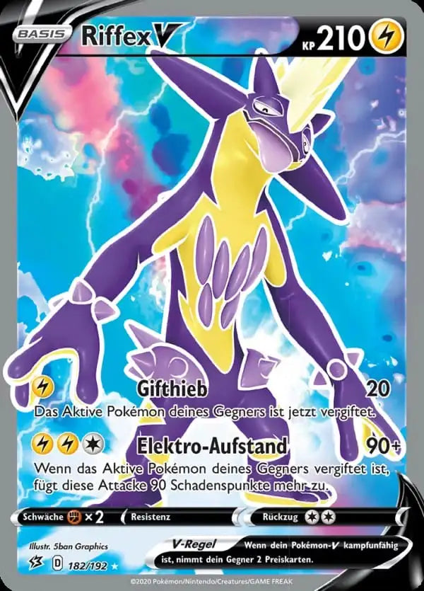 riffex v 182/192 – Pokémon Clash der Rebellen Karte