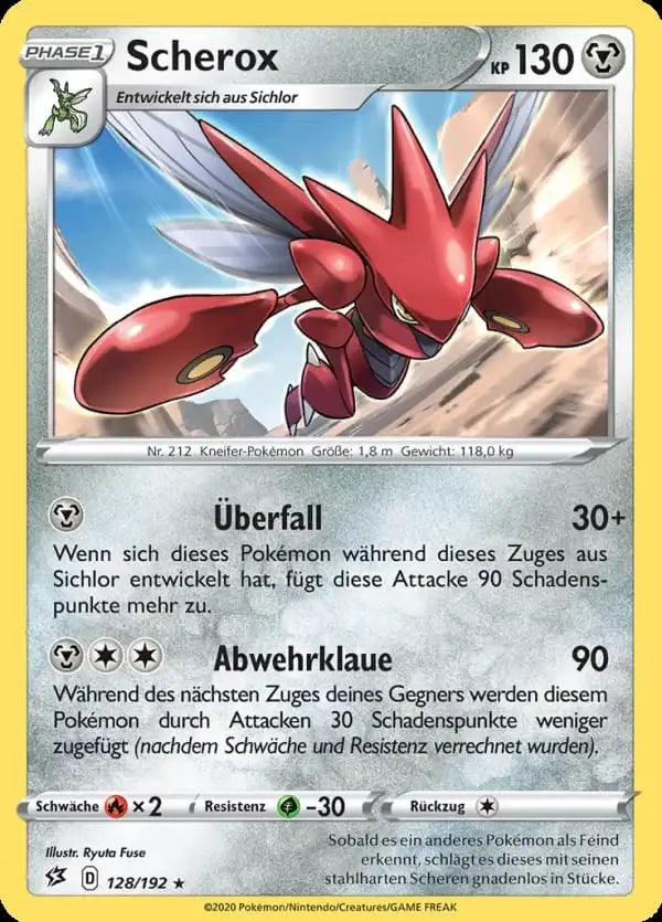 scherox 128/192 – Pokémon Clash der Rebellen Karte