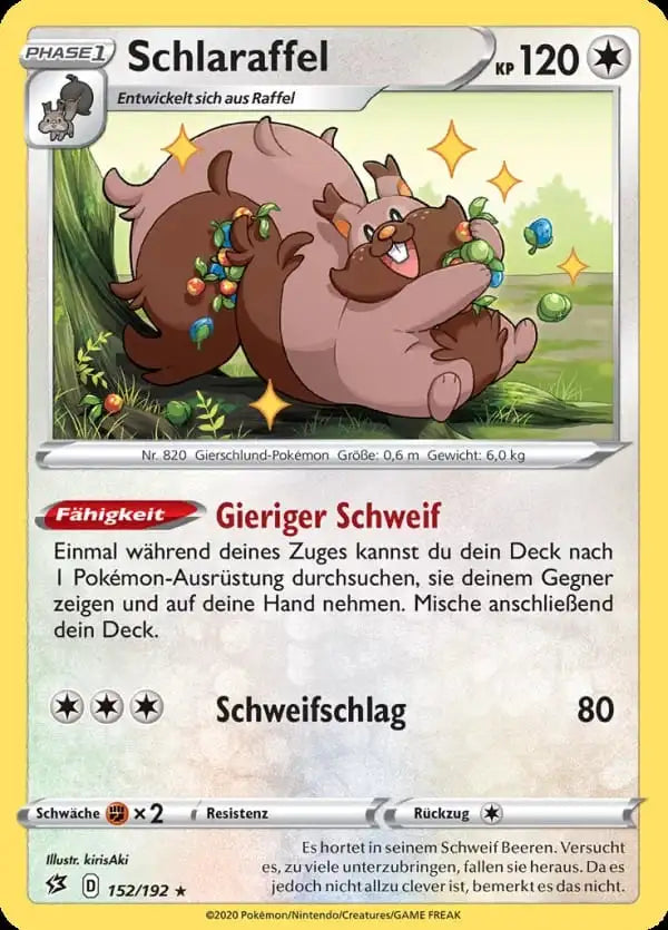 schlaraffel 152/192 – Pokémon Clash der Rebellen Karte