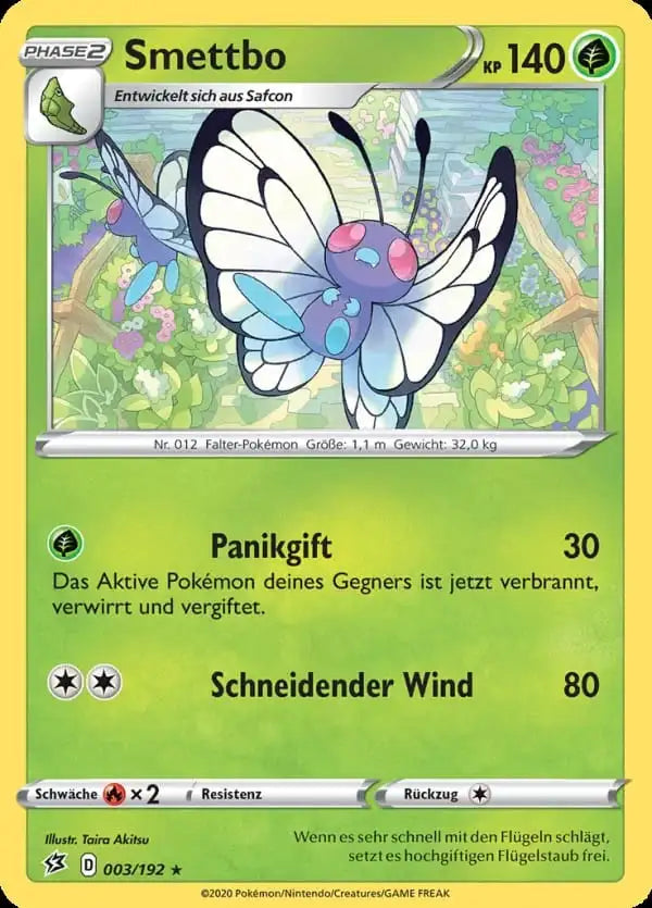 smettbo 003/192 – Pokémon Clash der Rebellen Karte