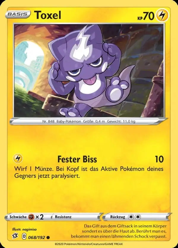toxel 068/192 – Pokémon Clash der Rebellen Karte