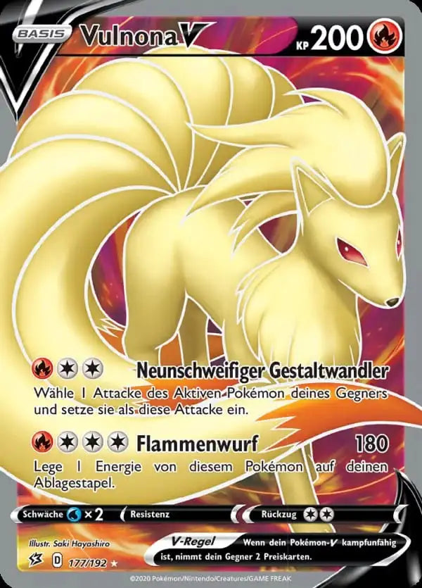 vulnona v 177/192 – Pokémon Clash der Rebellen Karte