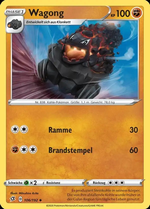 wagong 106/192 – Pokémon Clash der Rebellen Karte