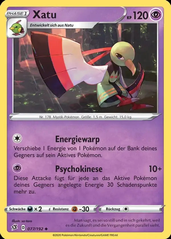xatu 077/192 – Pokémon Clash der Rebellen Karte