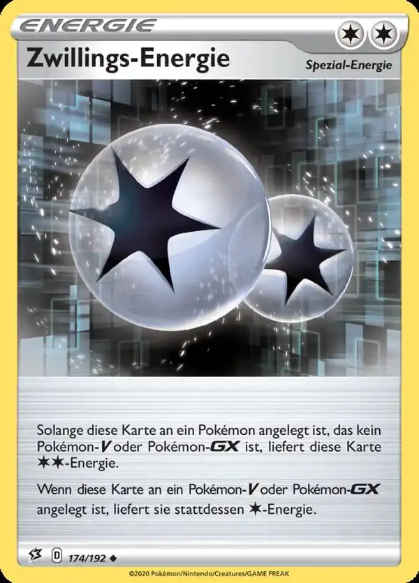zwillings energie 174/192 – Pokémon Clash der Rebellen Karte