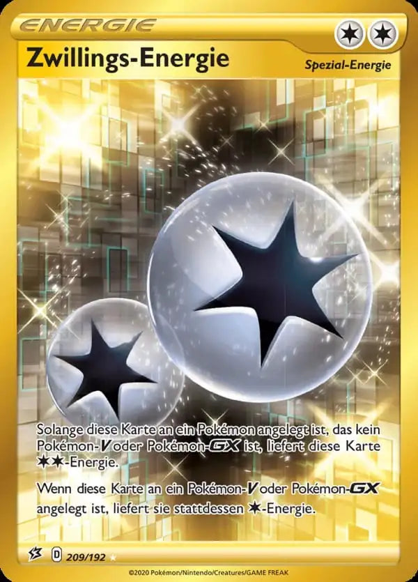 zwillings energie 209/192 – Pokémon Clash der Rebellen Karte