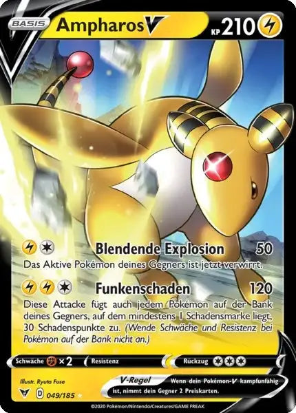 ampharos v 049/185 – Pokémon Farbenschock Karte