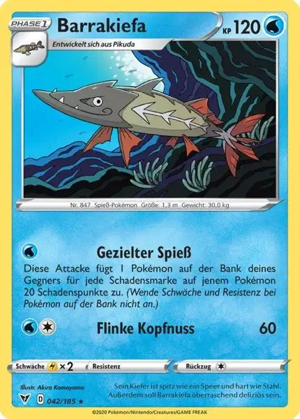 barrakiefa 042/185 – Pokémon Farbenschock Karte