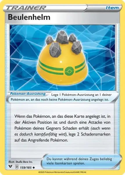 beulenhelm 159/185 – Pokémon Farbenschock Karte
