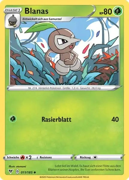 blanas 011/185 – Pokémon Farbenschock Karte
