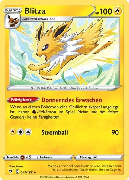 blitza 047/185 – Pokémon Farbenschock Karte