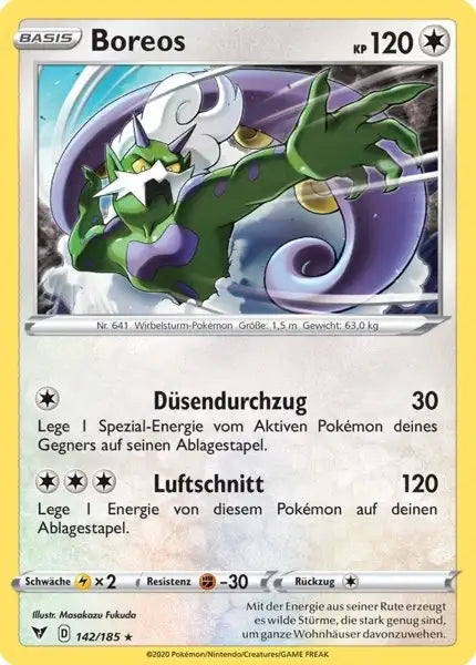 boreos 142/185 – Pokémon Farbenschock Karte
