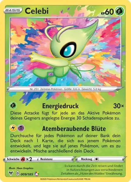 celebi 009/185 – Pokémon Farbenschock Karte