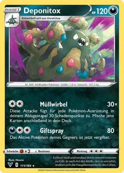 deponitox 111/185 – Pokémon Farbenschock Karte