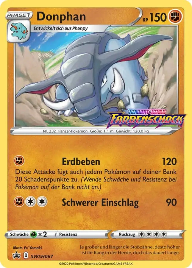 Donphan SWSH067 – Pokémon Farbenschock Karte