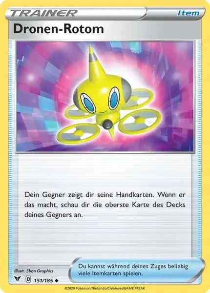 dronen rotom 151/185 – Pokémon Farbenschock Karte