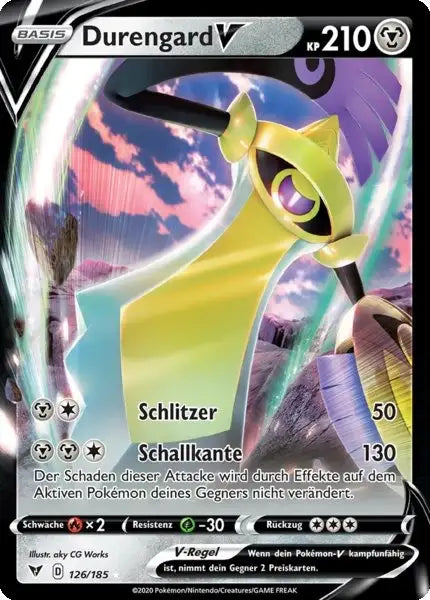 durengard v 126/185 – Pokémon Farbenschock Karte