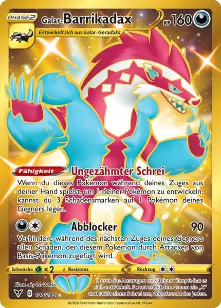 galar barrikadax 198/185 – Pokémon Farbenschock Karte