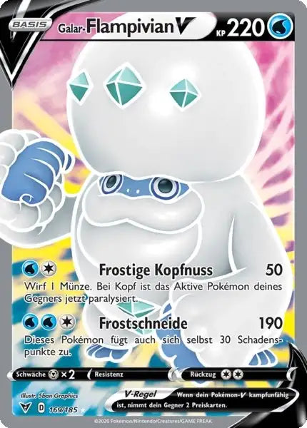 galar flampivian v 169/185 – Pokémon Farbenschock Karte
