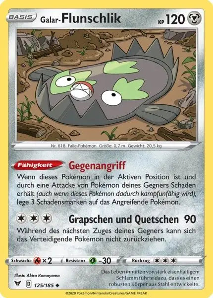 galar flunschlik 125/185 – Pokémon Farbenschock Karte
