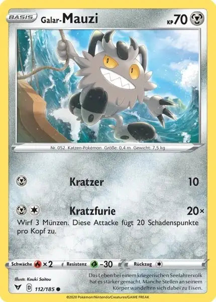 galar mauzi 112/185 – Pokémon Farbenschock Karte