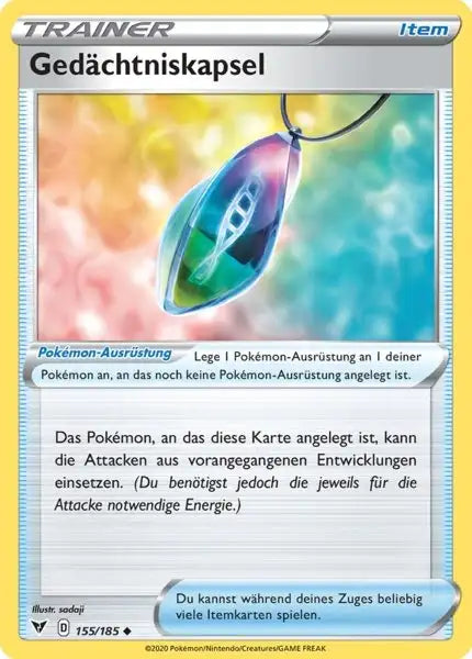 gedaechtniskapsel 155/185 – Pokémon Farbenschock Karte