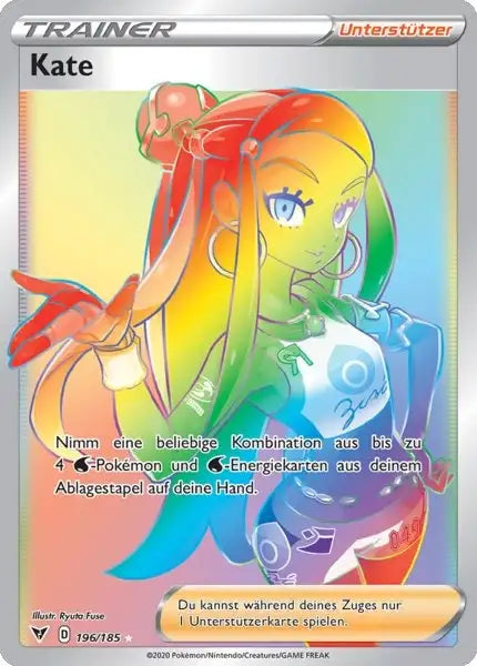 kate 196/185 – Pokémon Farbenschock Karte