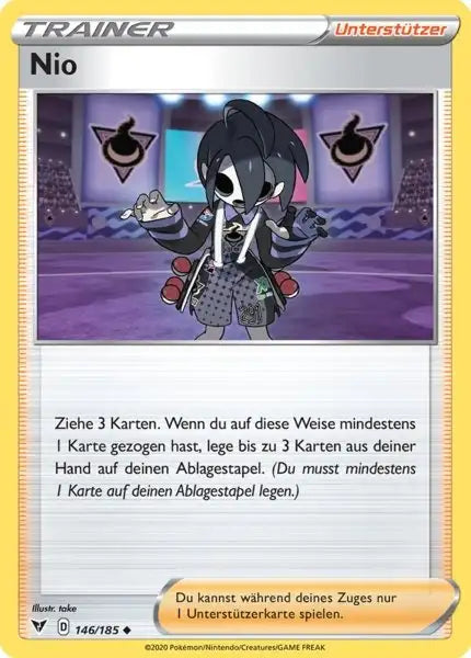 nio 146/185 – Pokémon Farbenschock Karte