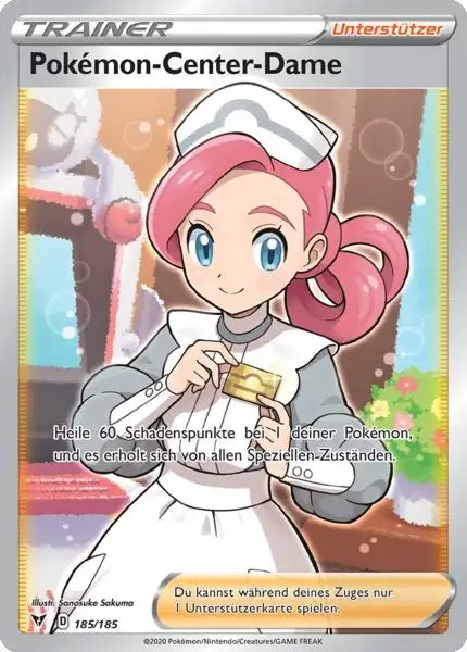 pokemon center dame 185/185 – Pokémon Farbenschock Karte