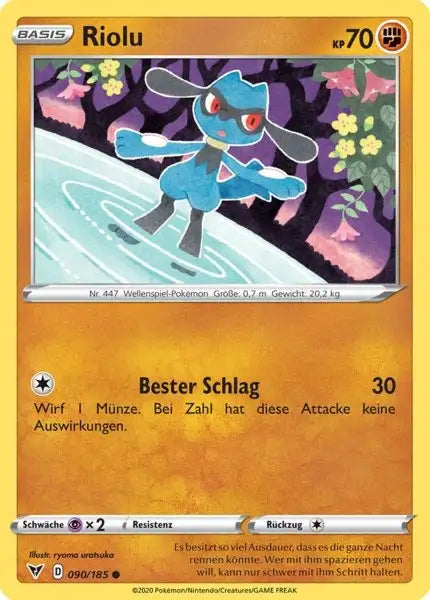 riolu 090/185 – Pokémon Farbenschock Karte