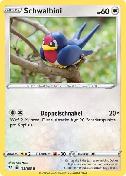 schwalbini 133/185 – Pokémon Farbenschock Karte