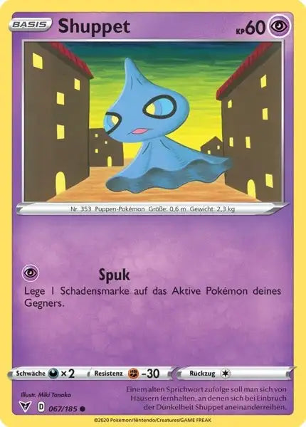 shuppet 067/185 – Pokémon Farbenschock Karte