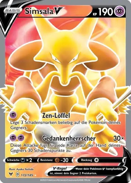 simsala v 172/185 – Pokémon Farbenschock Karte
