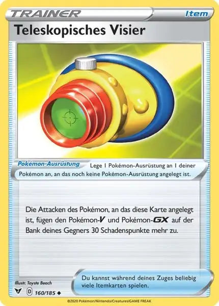 teleskopisches 160/185 – Pokémon Farbenschock Karte