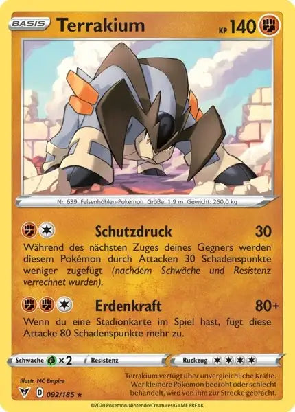 terrakium 092/185 – Pokémon Farbenschock Karte