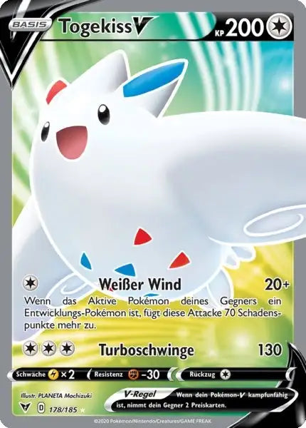 togekiss v 178/185 – Pokémon Farbenschock Karte