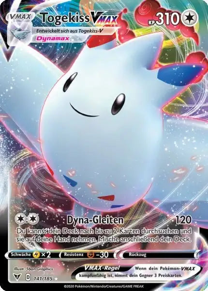 togekiss vmax 141/185 – Pokémon Farbenschock Karte