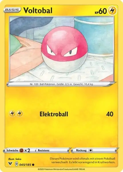 voltobal 045/185 – Pokémon Farbenschock Karte