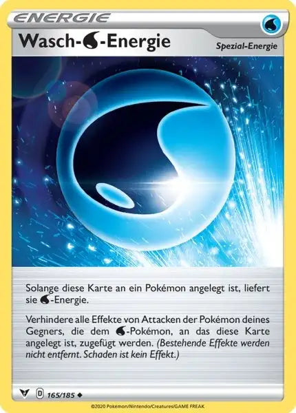 wasch w energie 165/185 – Pokémon Farbenschock Karte