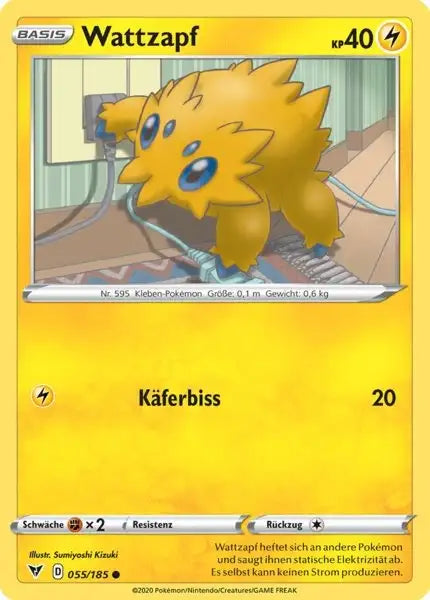 wattzapf 055/185 – Pokémon Farbenschock Karte