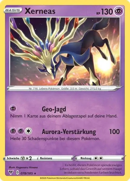 xerneas 078/185 – Pokémon Farbenschock Karte