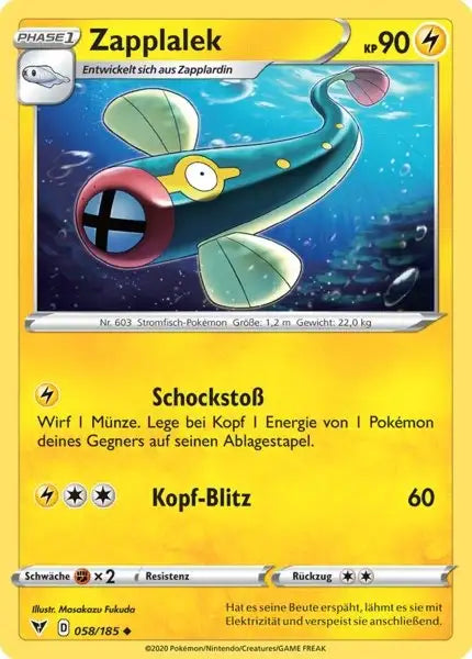 zapplalek 058/185 – Pokémon Farbenschock Karte