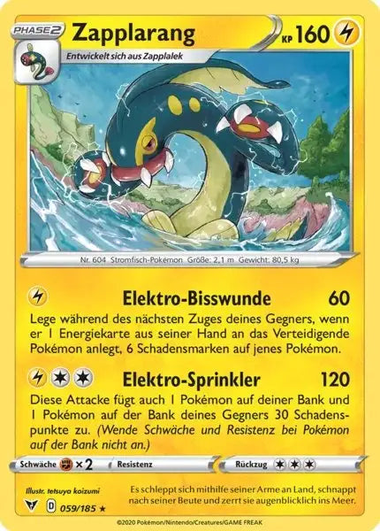 zapplarang 059/185 – Pokémon Farbenschock Karte