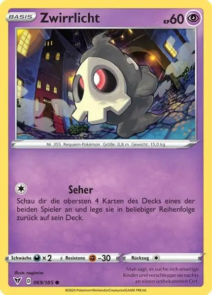 zwirrlicht 069/185 – Pokémon Farbenschock Karte