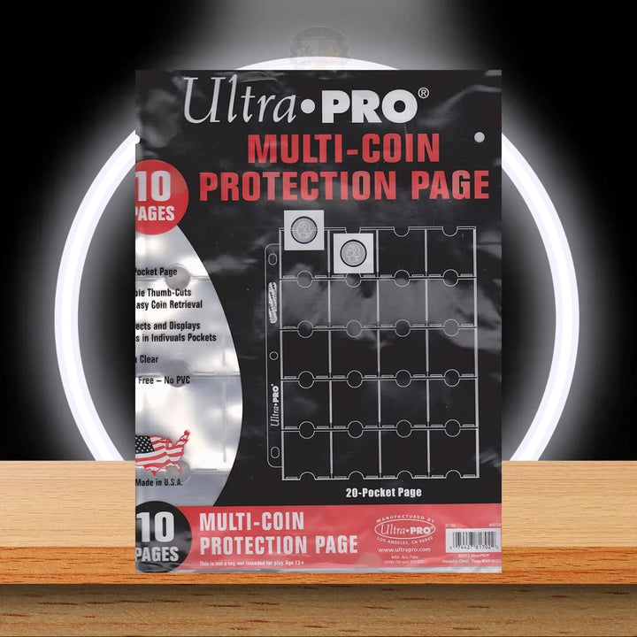 Ultra Pro 20-POCKET PLATINUM PAGE FOR COINS AND TOKENS (10-PACK)